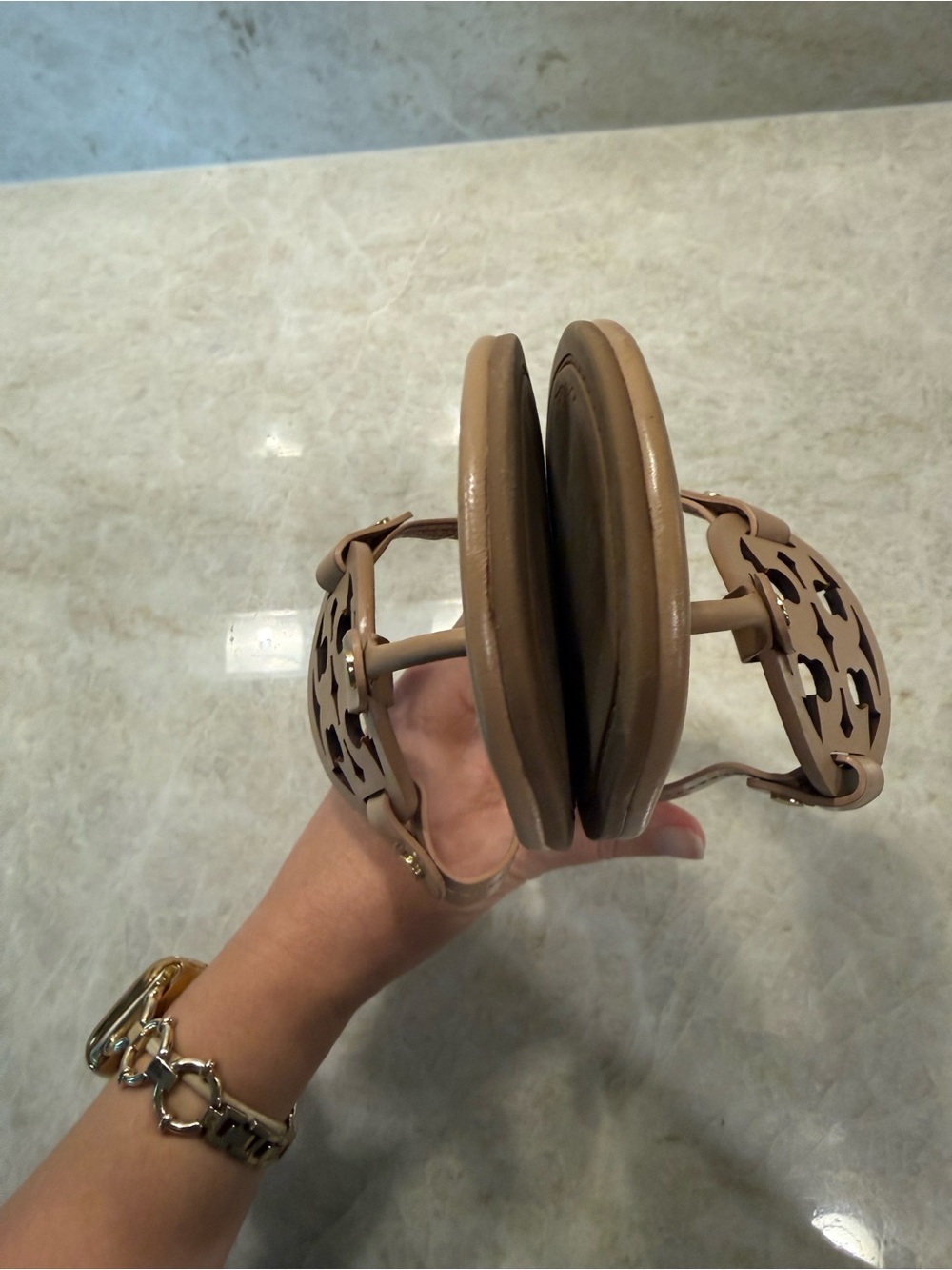 Tory Burch Miller Thong Sandal 9.5 Light Sand - Picture 6 of 15